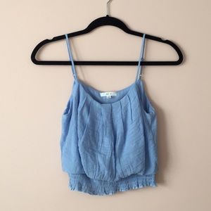 Cropped Light blue tank